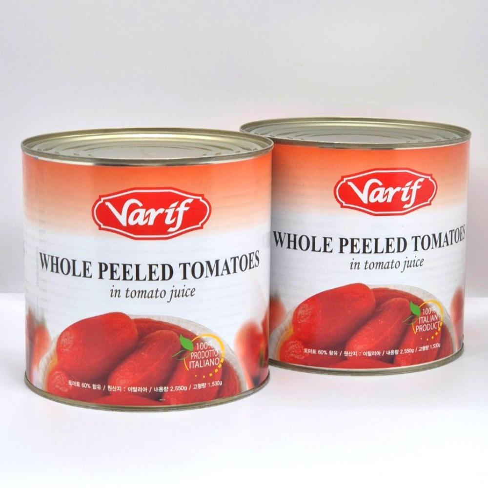 배리프 대용량 업소용 토마토홀 2.55kg 토마토페이스트 토마토캔 스파게티소스 : 팀쿡코리아