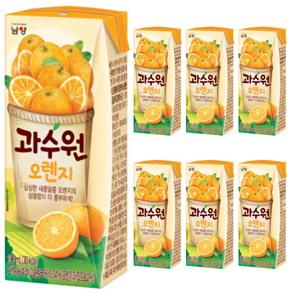 남양 과수원 오렌지 190ml 48팩 : ohlike