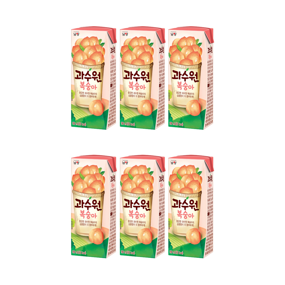 남양 과수원 복숭아 190ml 48팩 : ohlike