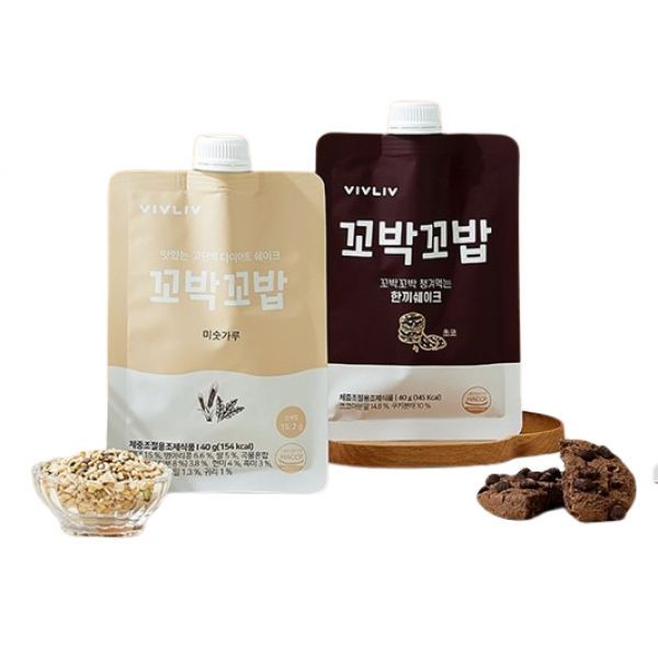 2023어워즈 비브리브 꼬박꼬밥 4종 어워즈 한정기획 2023 초코 2입+미숫가루 2입 : 원라이브:브랜드