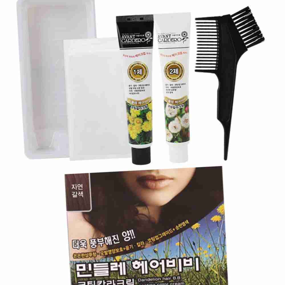 순한염색 민들레추출물 순한헤어염색약 150g 자연갈색 : 보렌세르