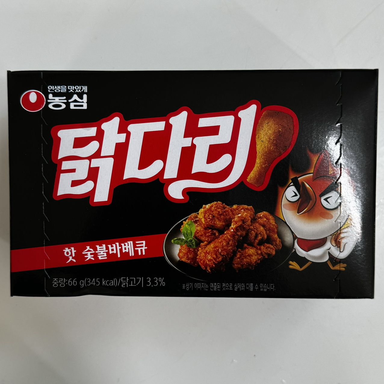 농심 닭다리 핫 숯불바베큐 맛 66g : 과자야 놀자