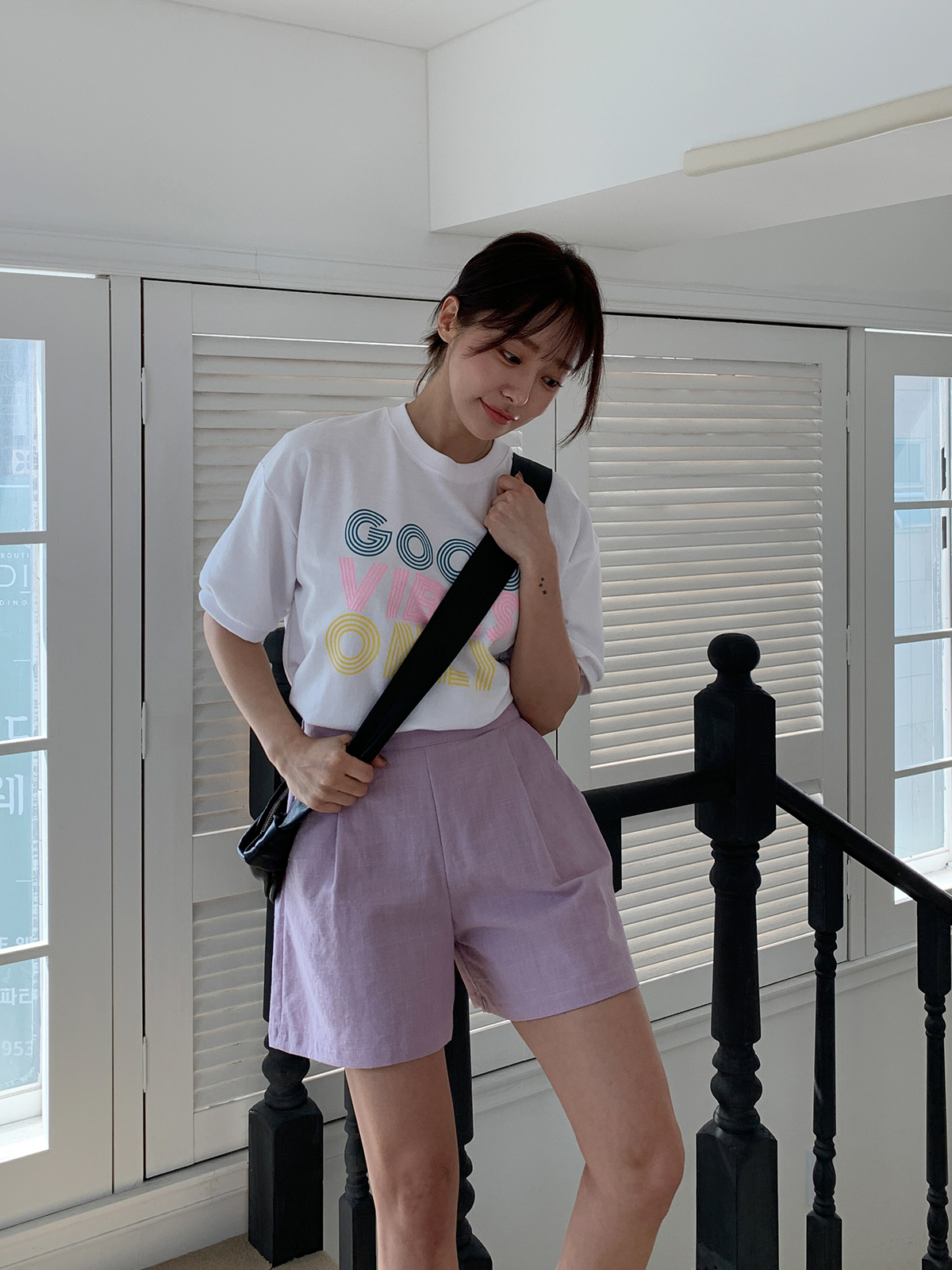 데일리 핀턱 뒷밴딩 린넨 반바지 팬츠 : 예쁘리