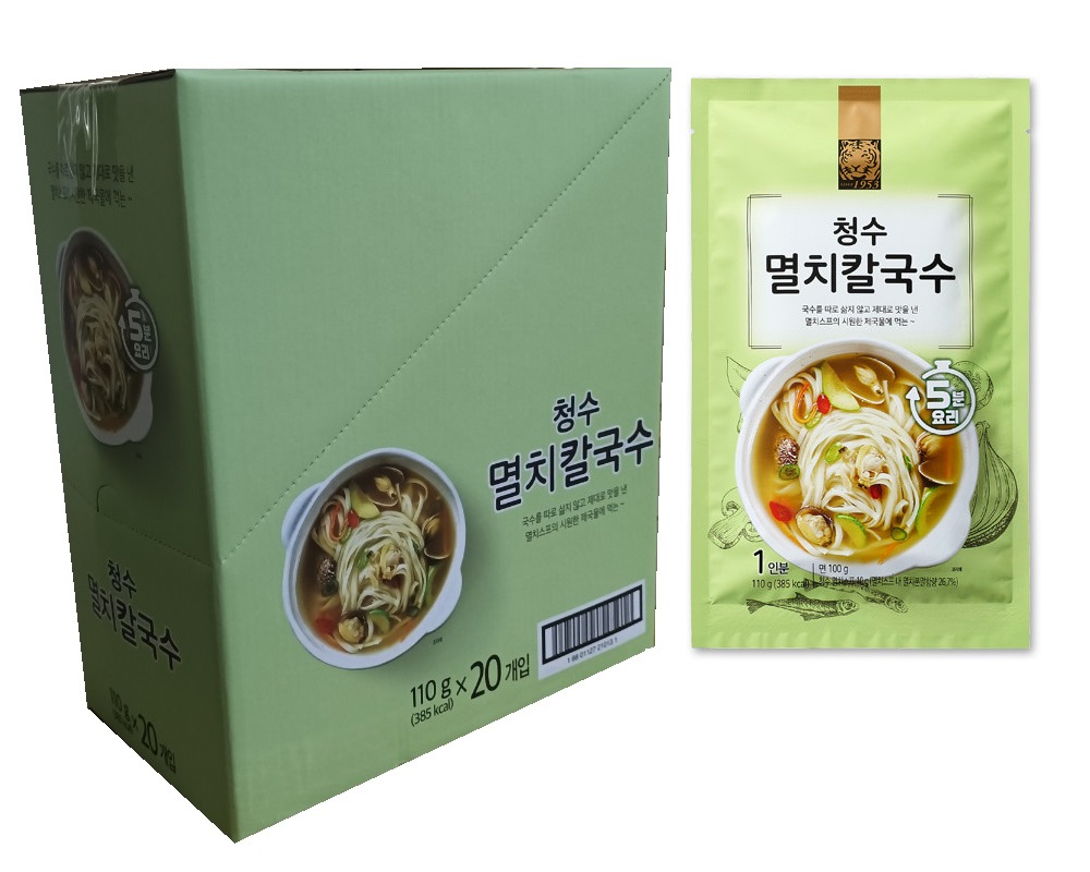 청수 멸치칼국수 110g x 20봉 1박스 (실온) : 탑마켓24