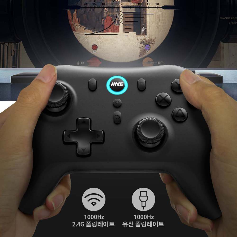 이이네 플루토스 무선 게임 컨트롤러 pc 게임패드 2.4g 스팀 FC 피파 : A클럽