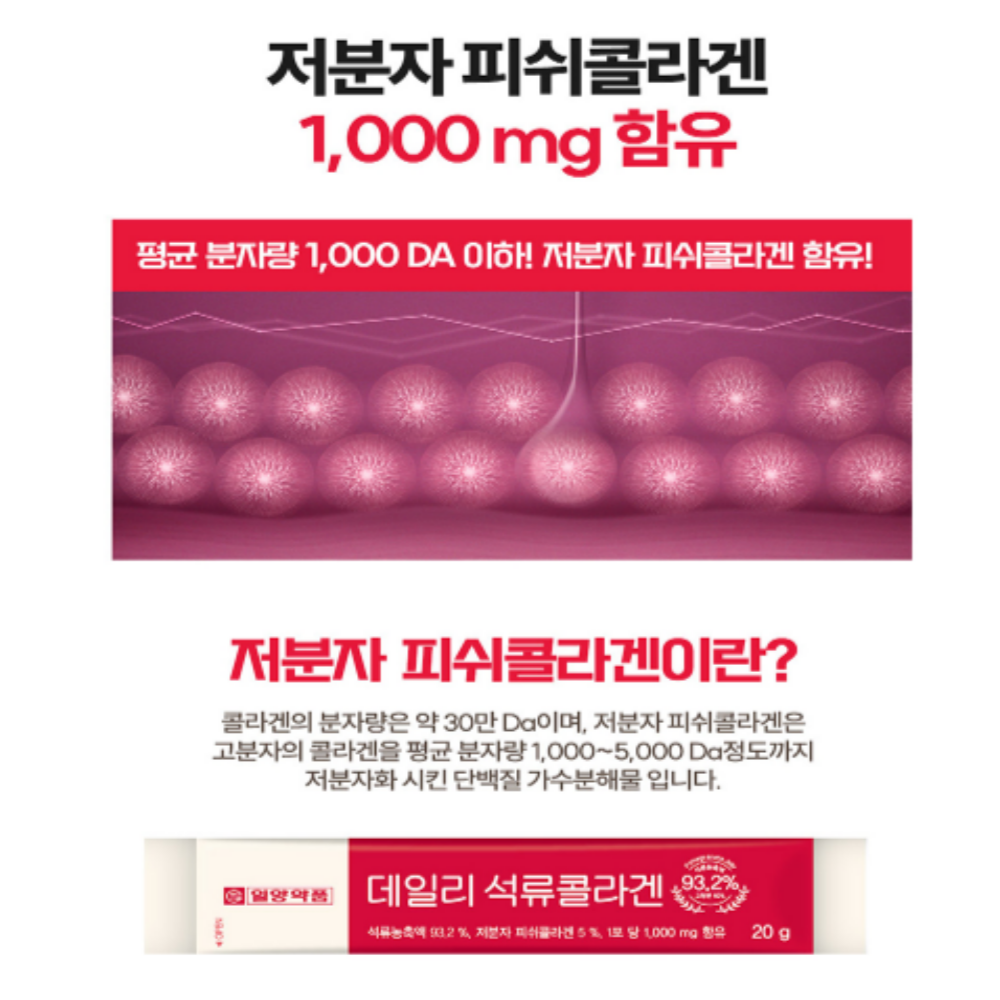 [일양약품] 콜라겐 석류 데일리 농축액 저분자 피쉬 콜라겐 함유 : 나나몰 nanamall
