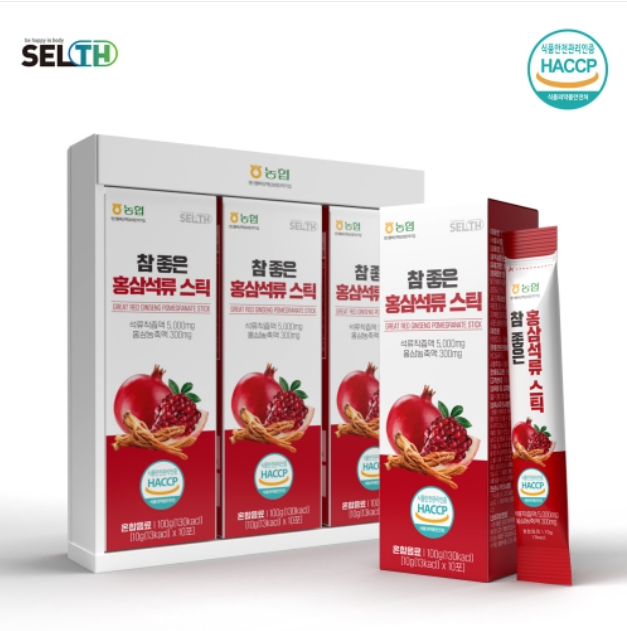 SELTH 셀스 참 좋은 홍삼석류 스틱 100g(10g x 10포) x 3박스 : 유니드림몰