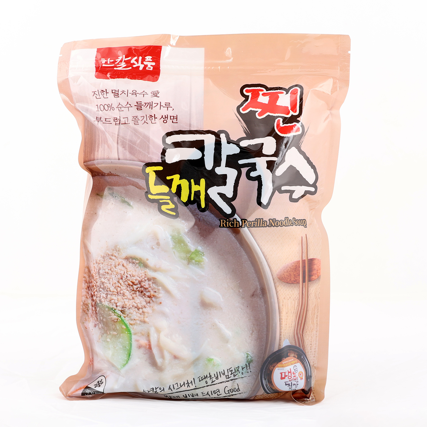 [한칼식품] 들깨칼국수 들깨수제비 밀키트(1인분) 생칼국수면 멸치육수 : 한칼식품