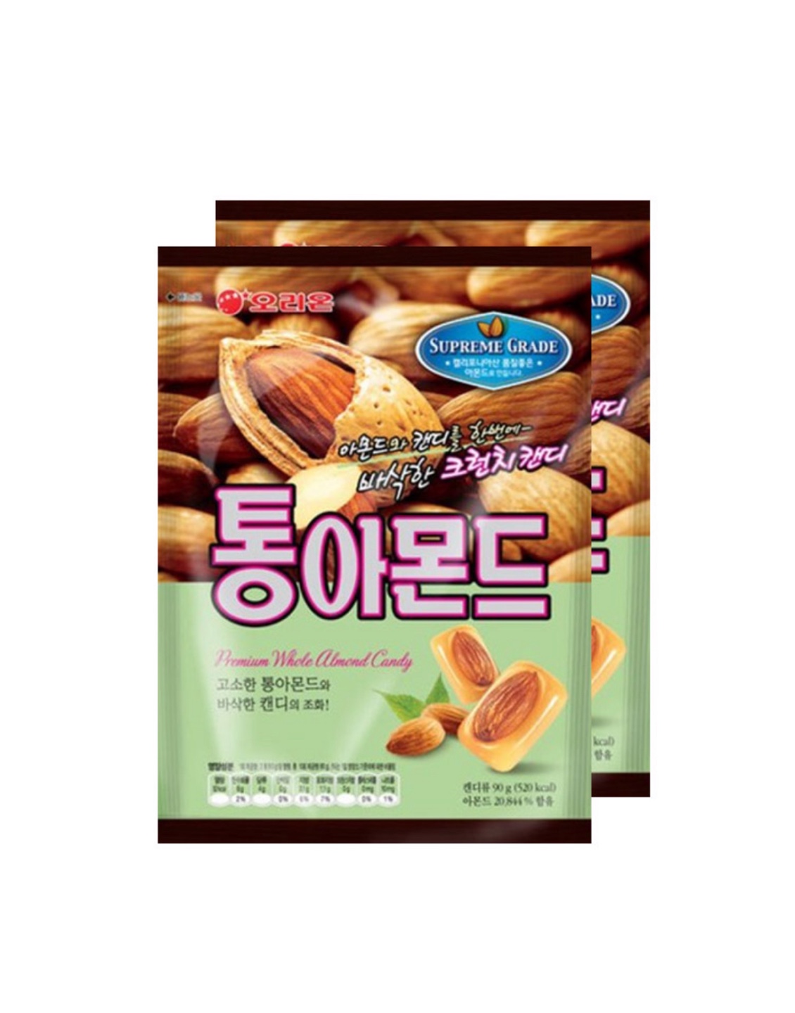 오리온 통아몬드캔디 90g 2개 : 루시네잡화점