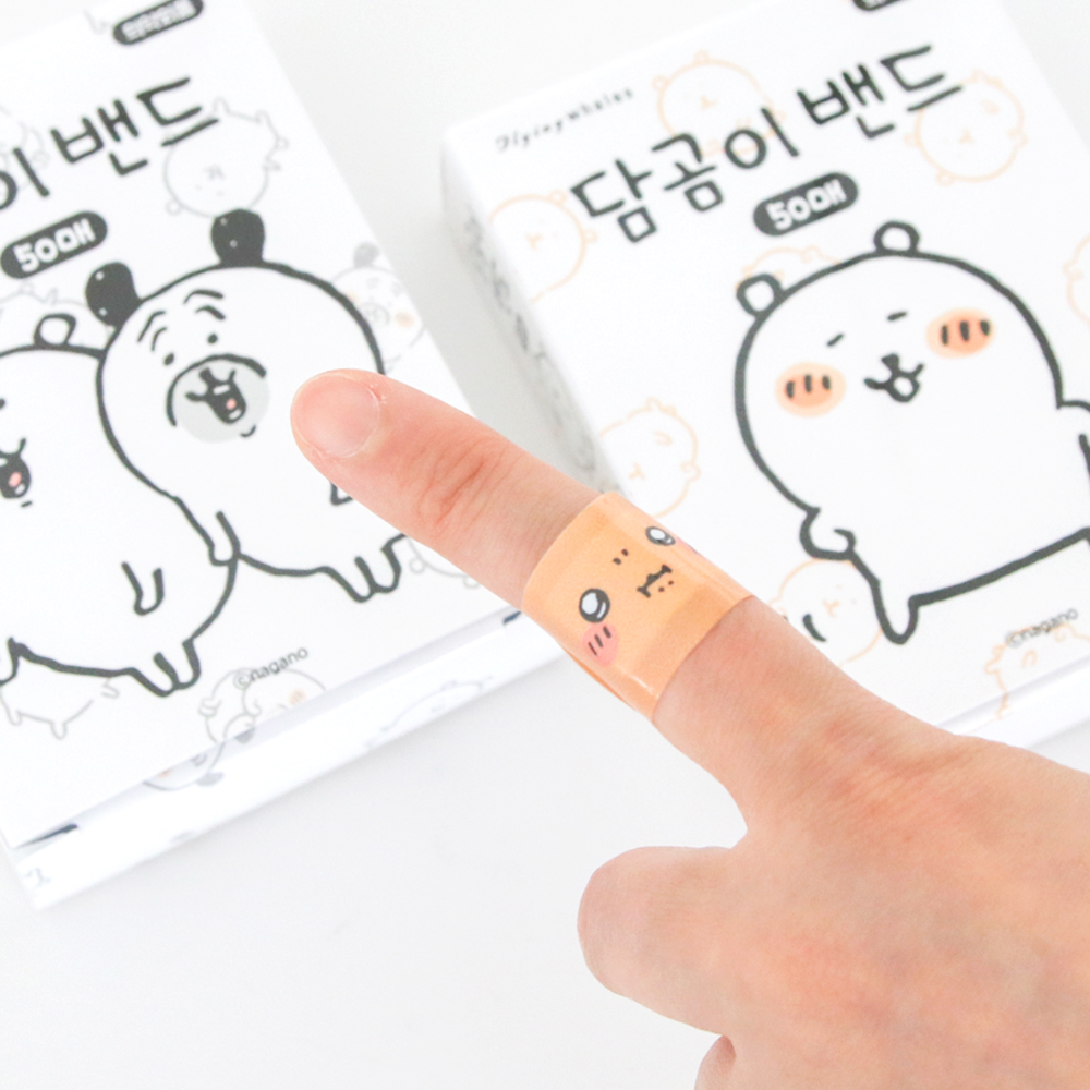 담곰이 밴드 50매 표준형 농담곰 퍼그씨 일회용 반창고 나가노 캐릭터 굿즈 : 덕질메이트