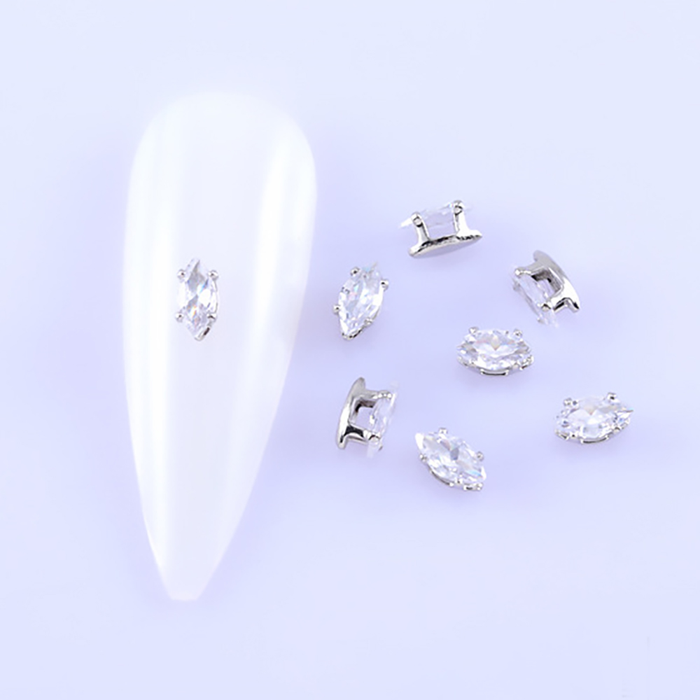 심플 물방울 큐빅 20개 네일파츠  4x2mm 젤네일아트재료 : 클래식네일