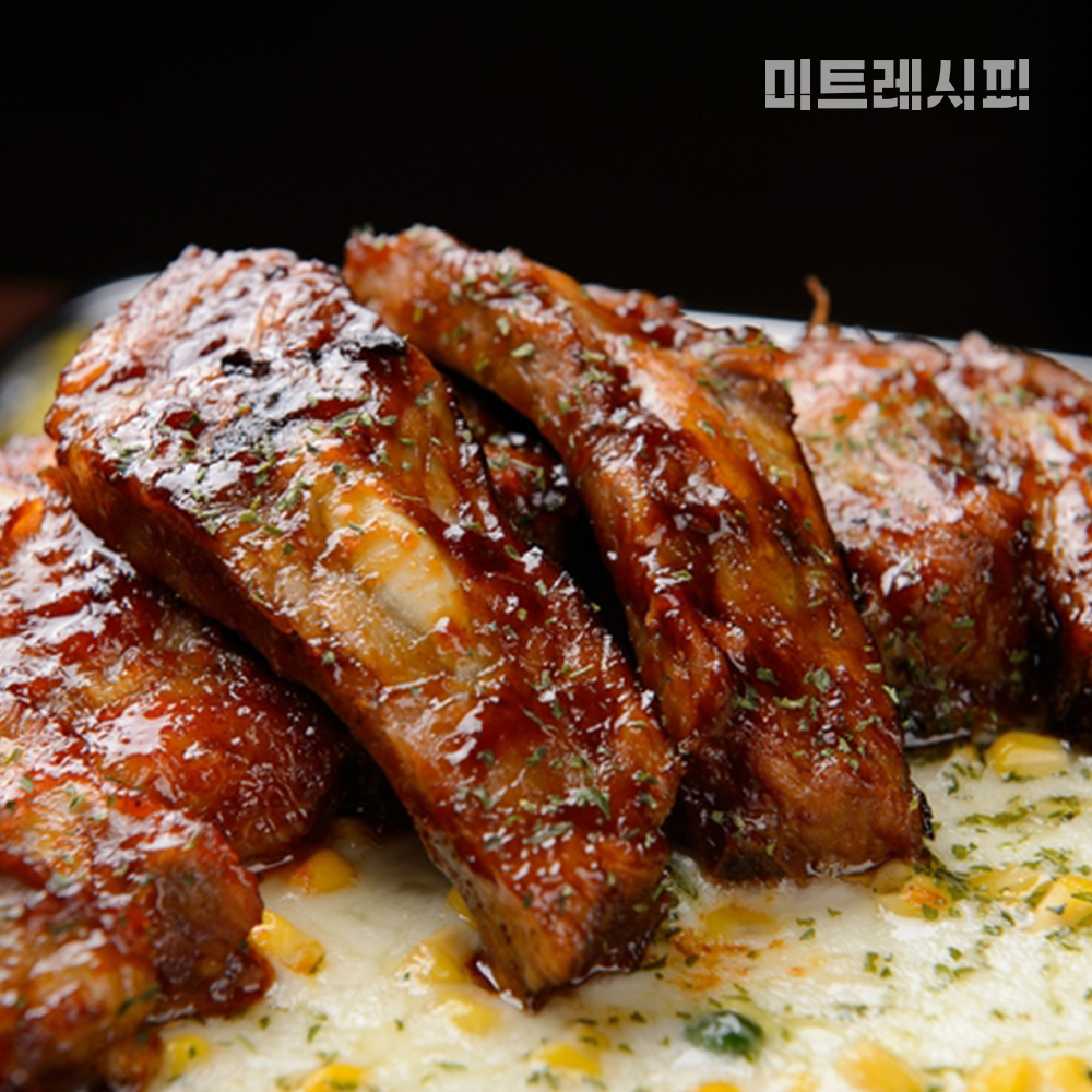 1등급 이상 숙성 한돈 등갈비 1kg 냉장 백립 로인립 암퇘지 쪽갈비 캠핑고기 갈비찜 : 미트레시피