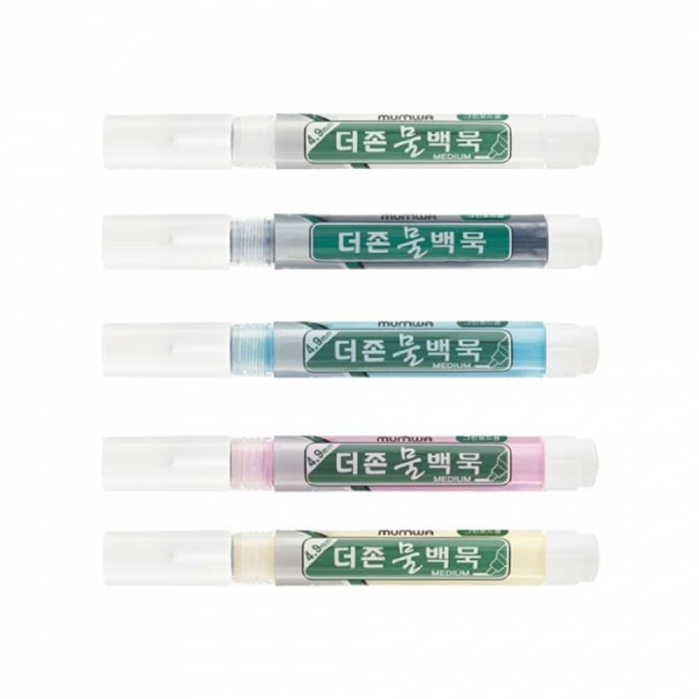 차챠 문화연필 더존물백묵펜 흑색 그린보드용 4.9mm 타 12개입 물백묵칠판 칠판백묵 블랙보드마카펜세트 물백묵세트 : 기후미식