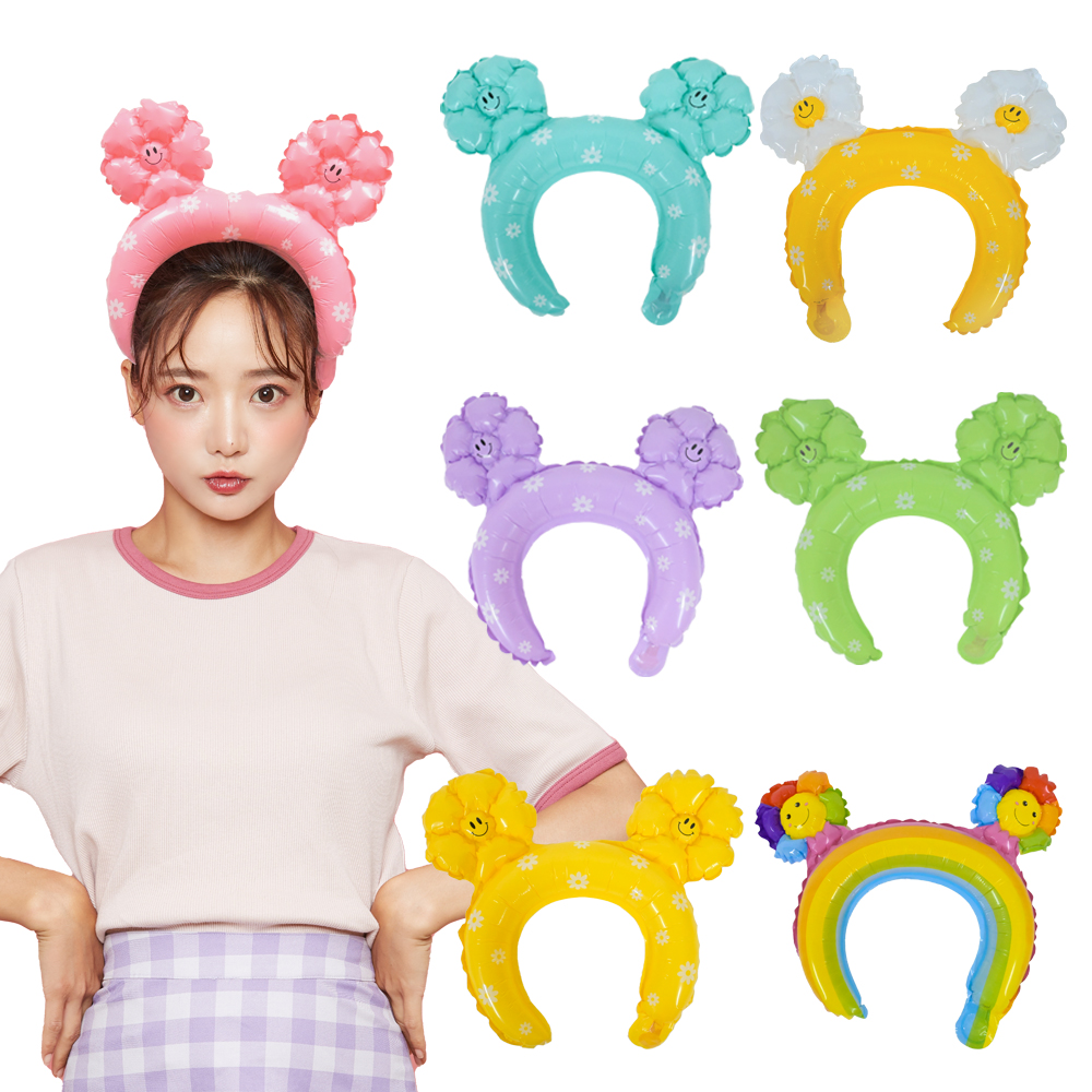 데이지 꽃 풍선 머리띠 귀여운 파티 소품 : 별이네파티