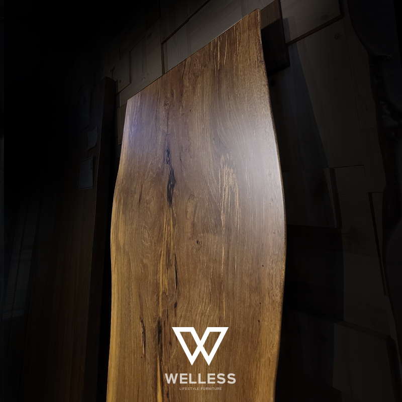 No 55 크루마 통원목 우드슬랩 테이블 W2000 - 원목식탁 카페 회의용 : 웰리스가구