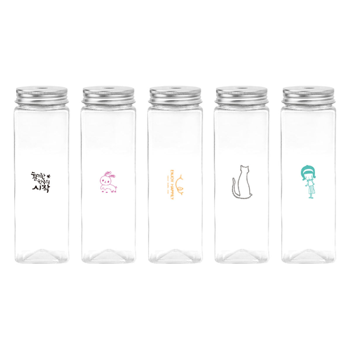 아이스쥬시 사각 리필보틀 500ml 트라이탄 물병 보틀 비스프리 밸런스 : 임답례품
