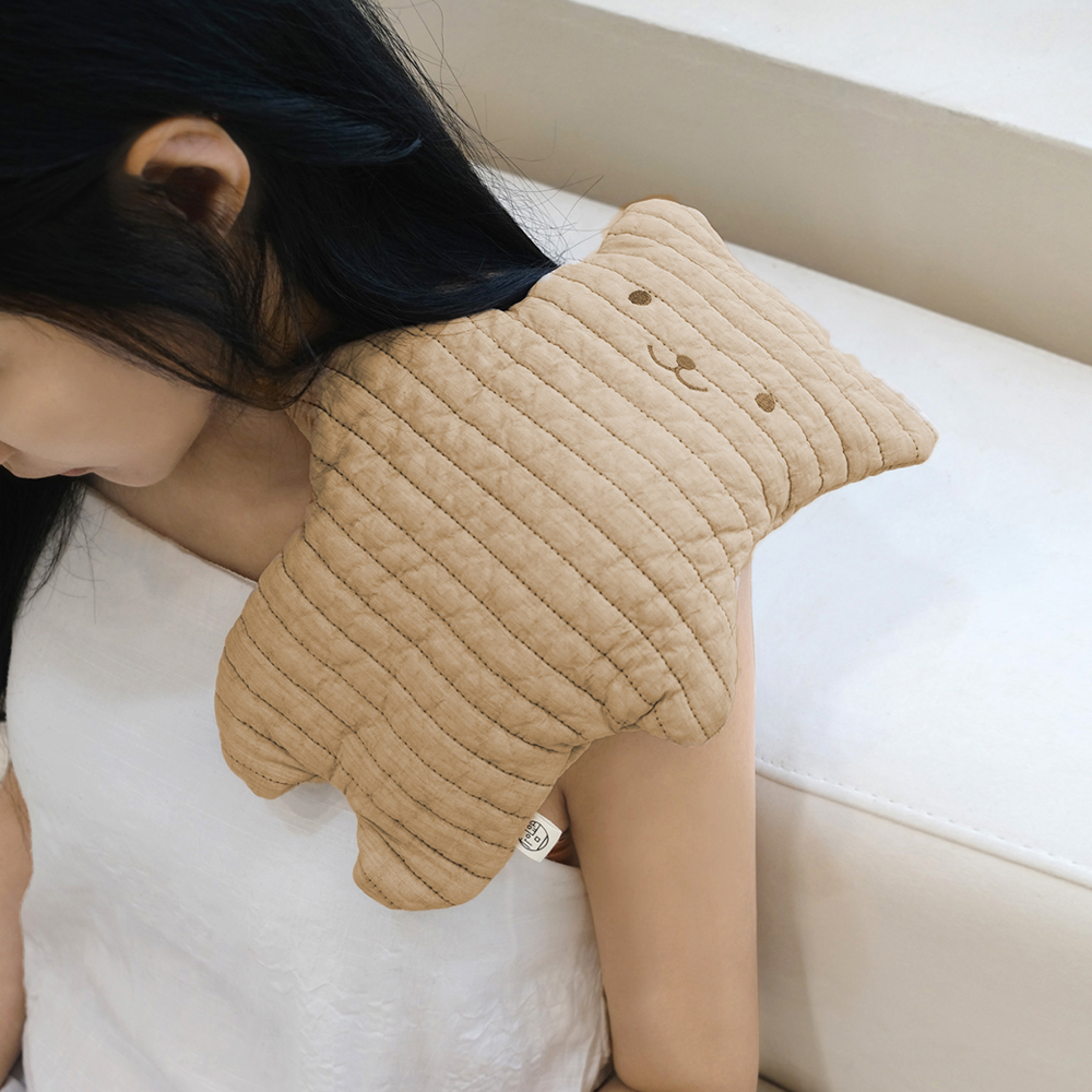 현미온미 온미베어 허리 찜질팩 배 복부 따뜻하게 온찜질 곡물 생리 핫팩 누렁이(현미) : 현미온미