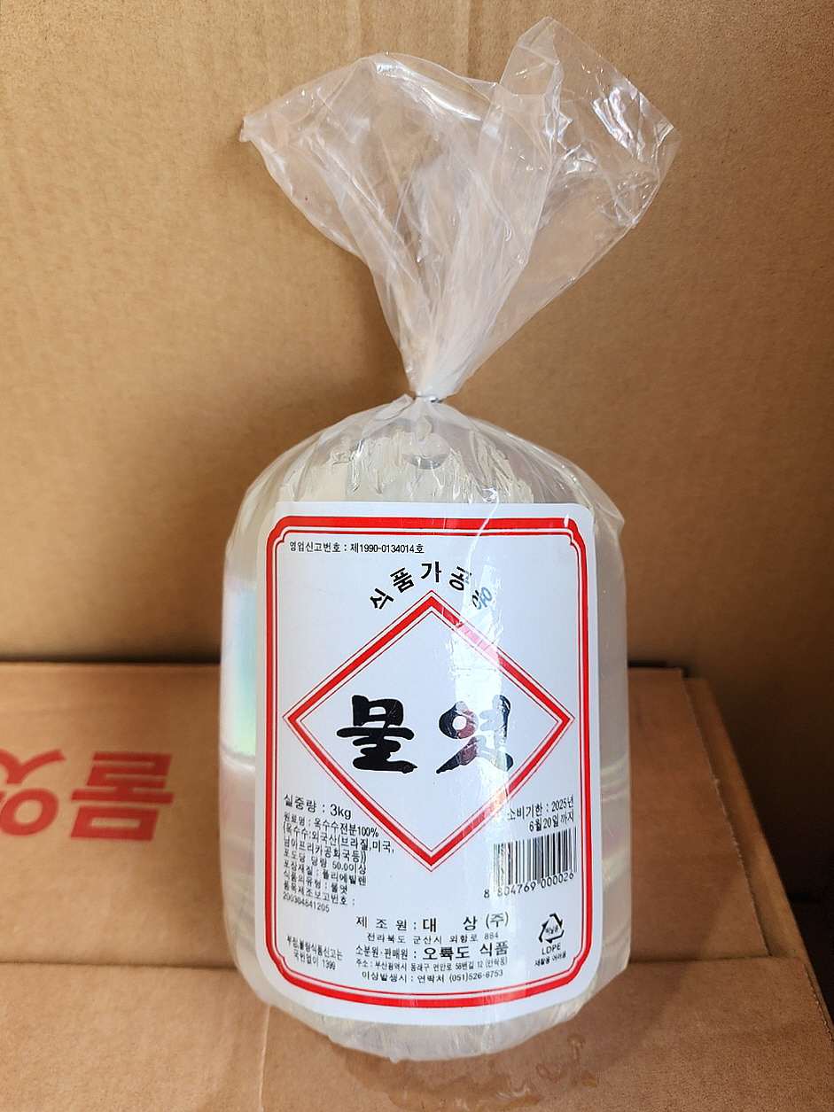 대상 오륙도 물엿 봉지물엿 3kg 6개 : 굿모닝식자재