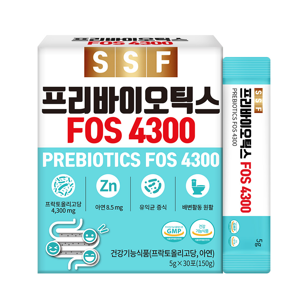 프리바이오틱스 FOS4300 프락토올리고당 아연 유산균 자일리톨 30포, 1개 : 순수식품