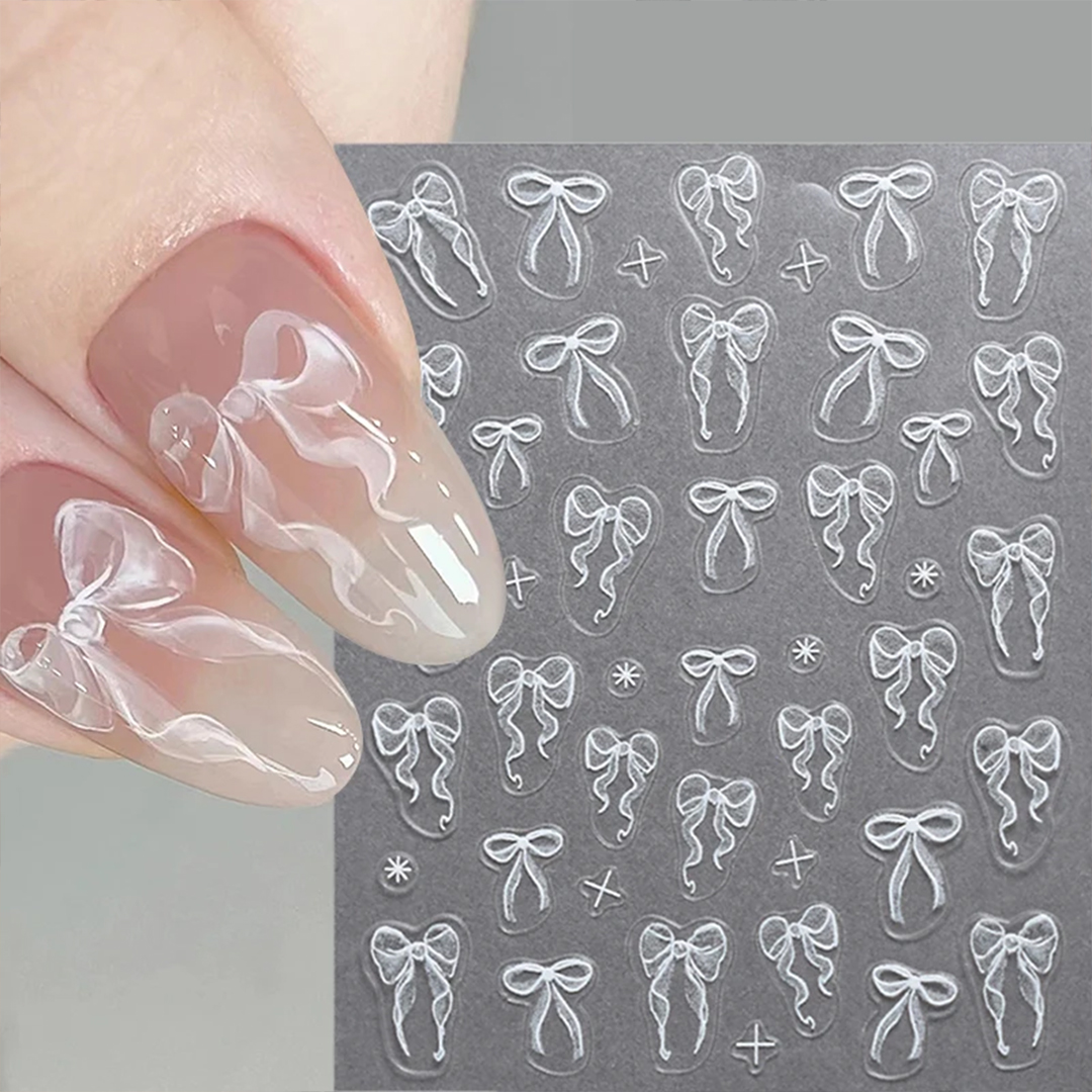시스루 리본 스티커 젤네일아트재료 : 네일은재료빨