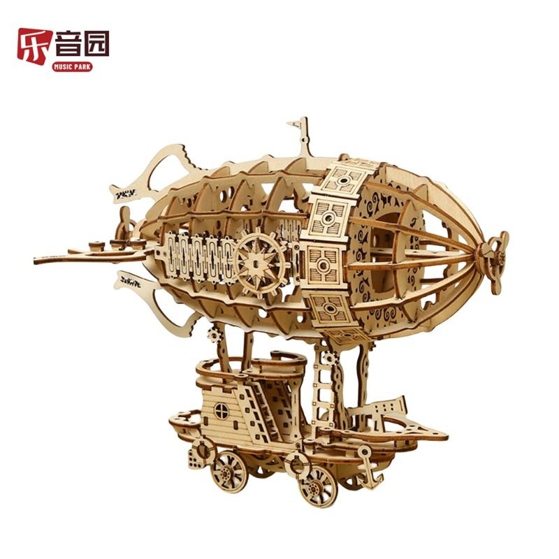 3D 입체 나무퍼즐 비행선 나무 diy 조립 모델 수제 선물 퍼즐 장난감 어린이 : 바오팡