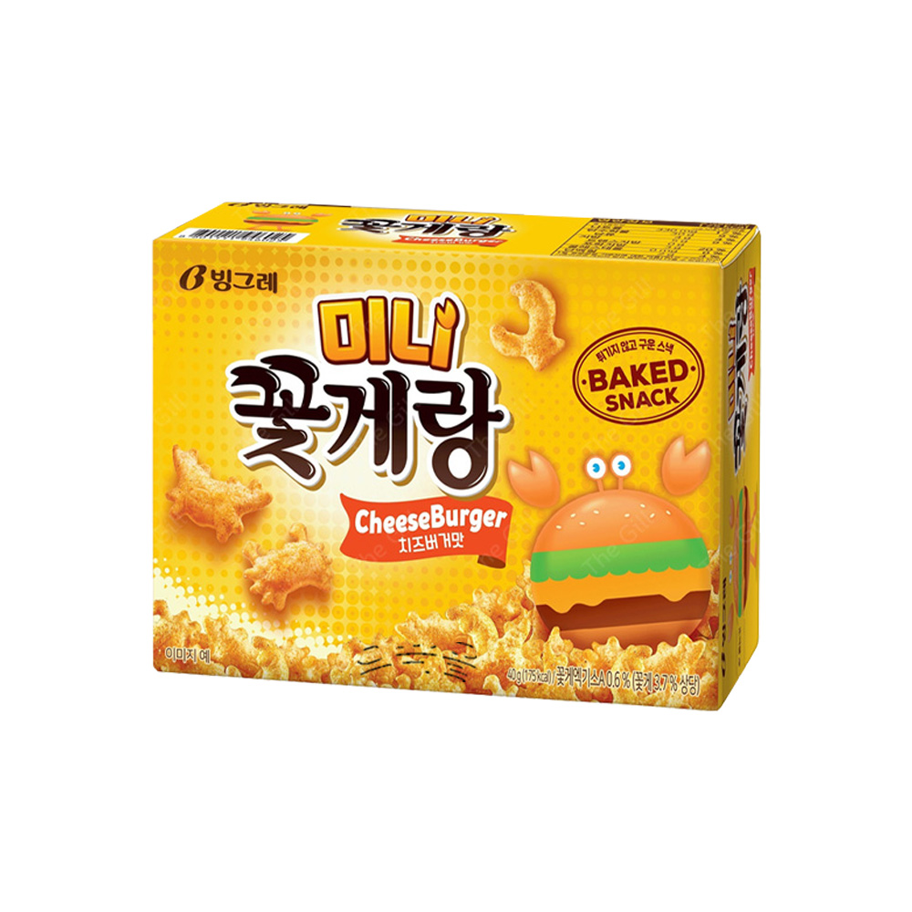 빙그레 미니꽃게랑 치즈버거 40g : 에스티트레이딩