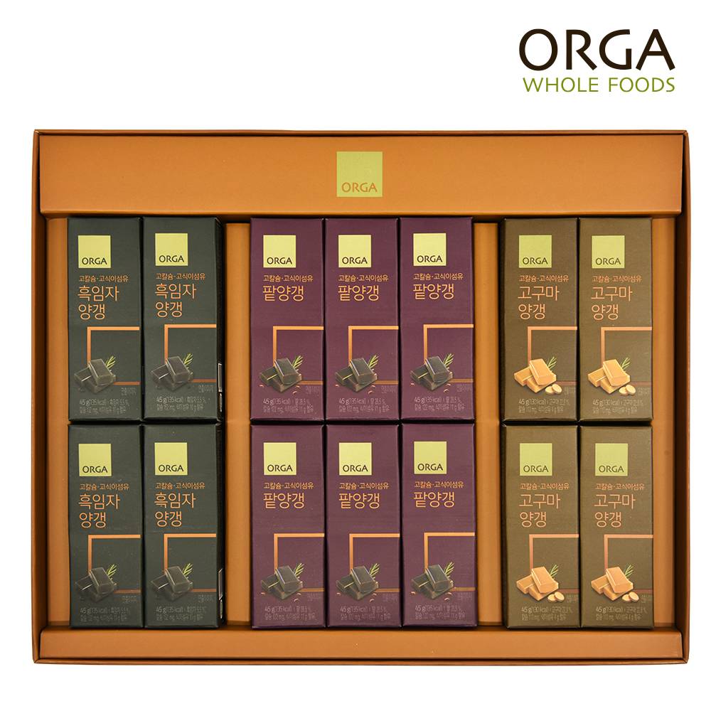 ORGA 올가홀푸드 고칼슘 고식이섬유 양갱세트 (45gX14ea) : 풀무원
