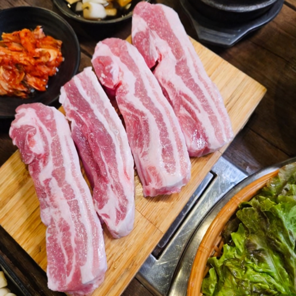 보성녹돈 오겹살(삼겹살) 600g 냉장 구이용 숯불용 바베큐용 수육용 재구매시 선물 드림 : 진주영덕축산