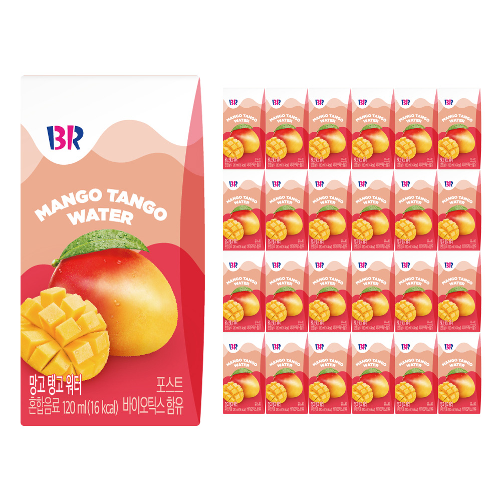 배스킨라빈스 망고탱고 워터 120ml 24팩 과즙워터 : 부산종합유통