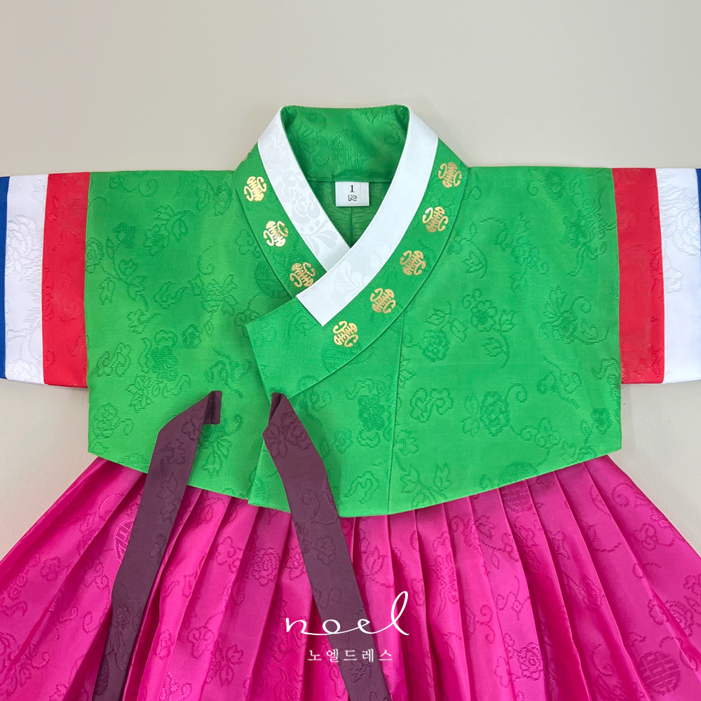 소정 백일-1호 국사 전통 색동 여아 한복 아기 돌잔치 고급 : 노엘드레스