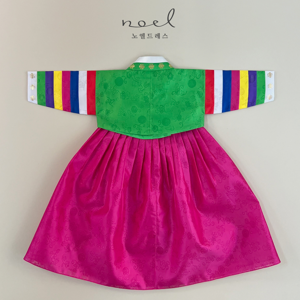 소정 백일-1호 국사 전통 색동 여아 한복 아기 돌잔치 고급 : 노엘드레스