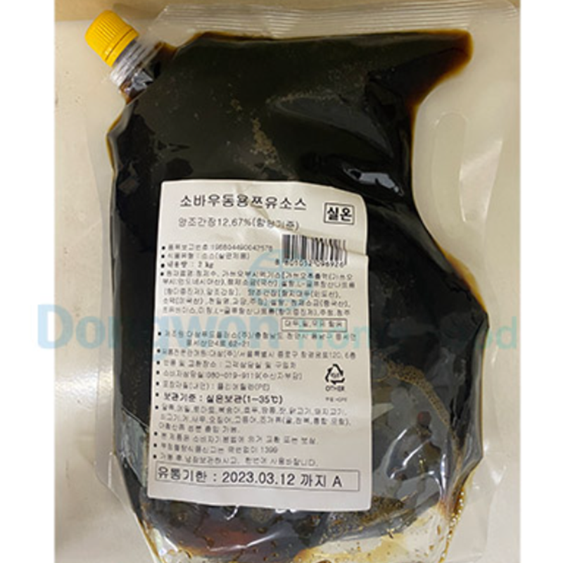 대상 소바우동용 쯔유소스 2KG : 고삐