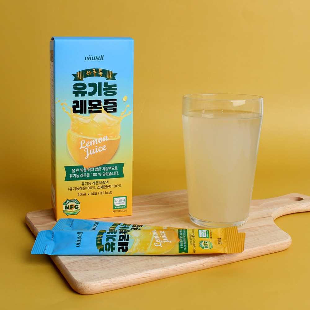 지중해 스페인 유기농 레몬즙 14스틱3박스 100% 껍질포함 NFC 레몬수 원액 알칼리성 : 디딤돌이야기