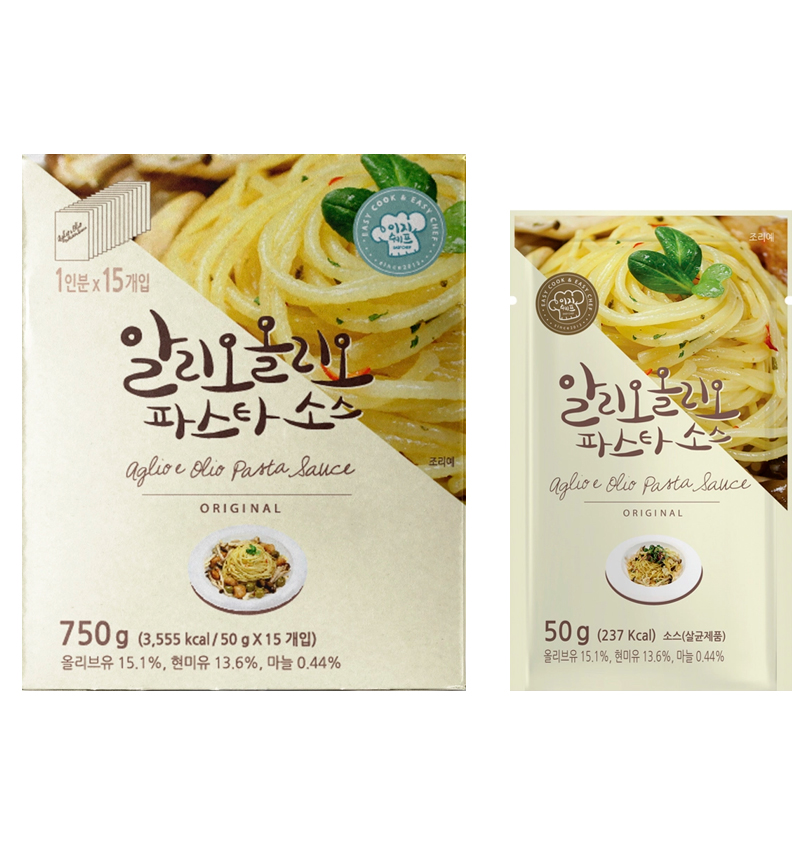 이지쉐프 알리오올리오 파스타 소스 50g x 15개 : 드럭스토어몰