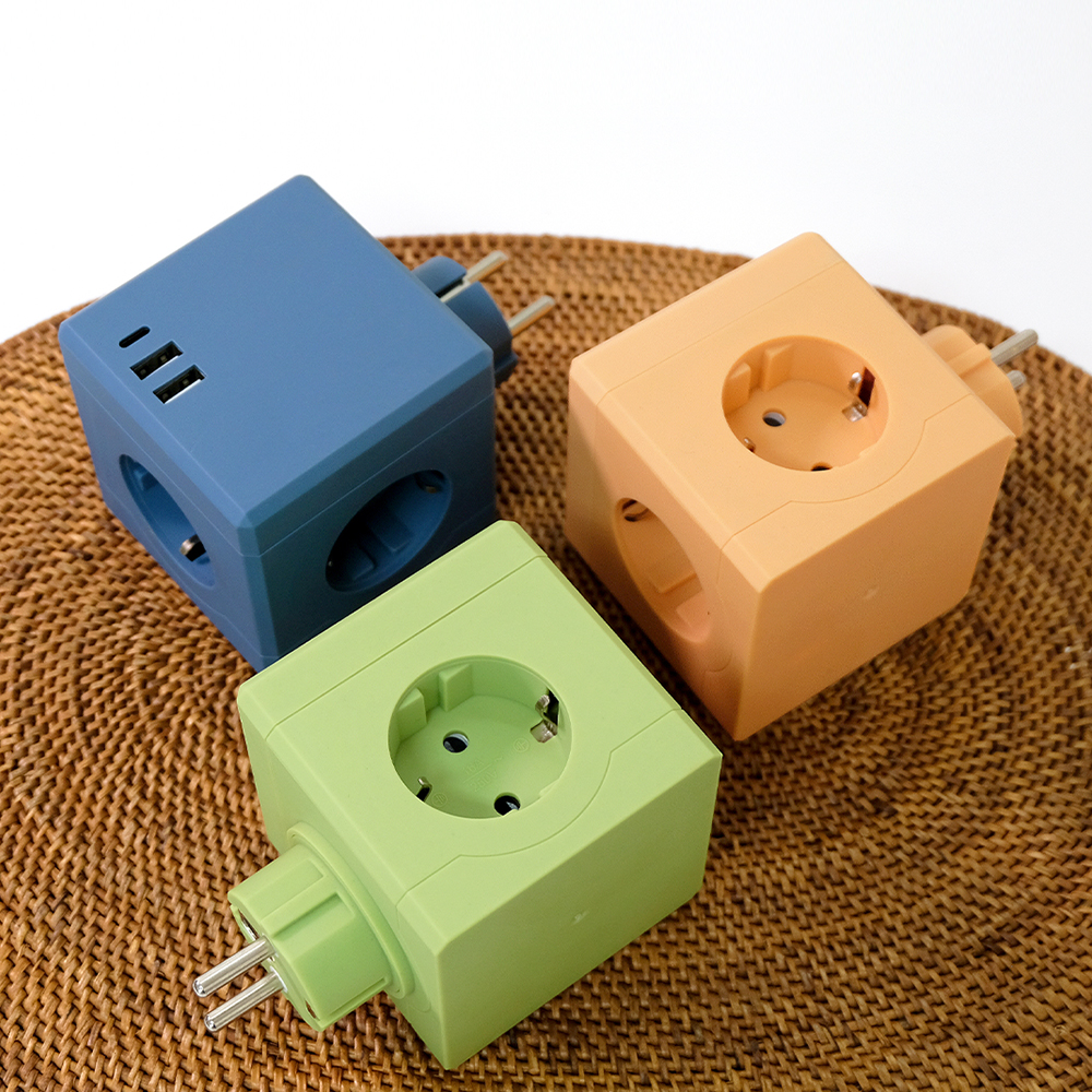 MPG Art01 큐브 고용량 납작멀티탭 USB C타입 충전기 선이없는 무선형 멀티어댑터 : MPG글로벌