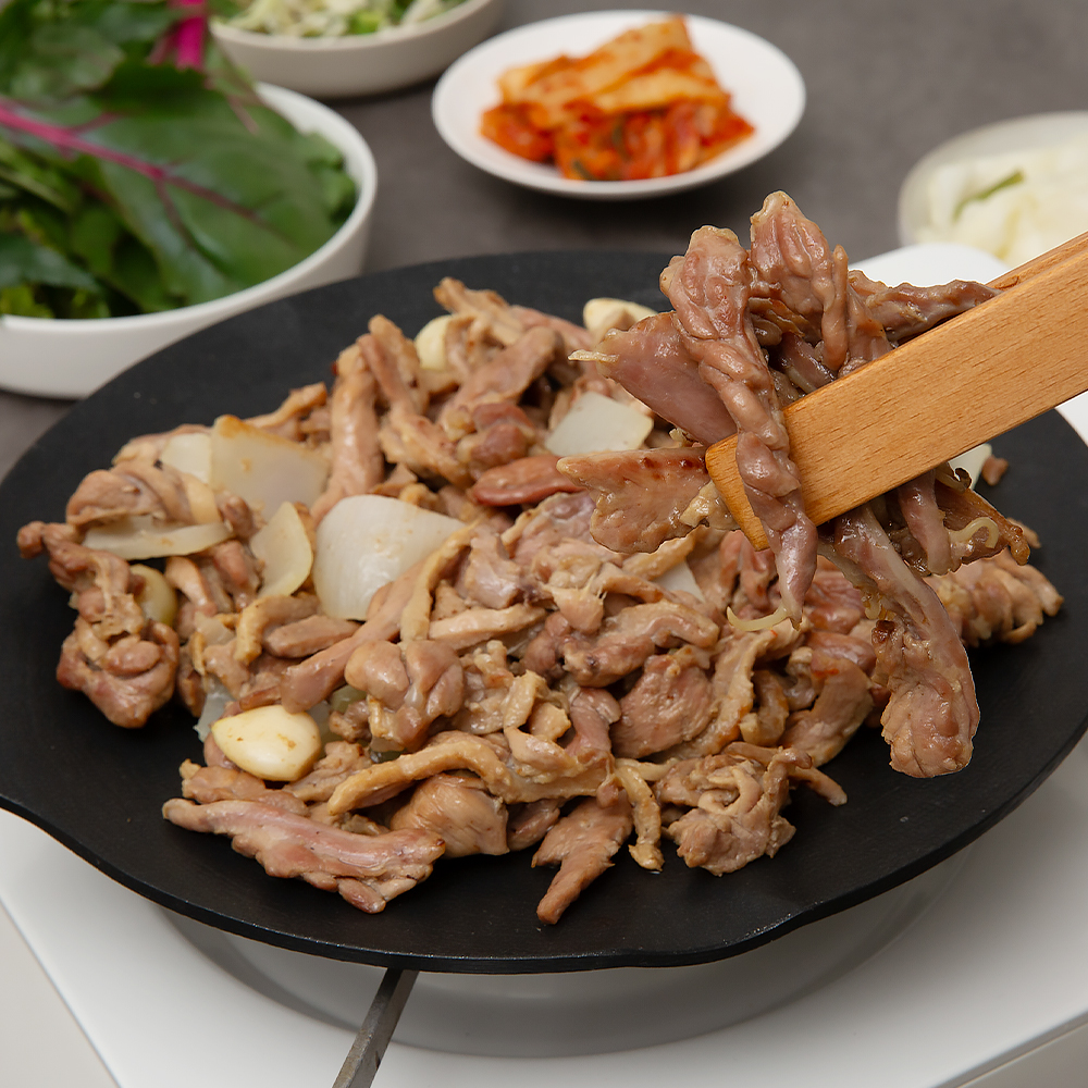 가나안덕오리참숯불구이-반마리 야채반찬포함 : 가나안덕외식타운