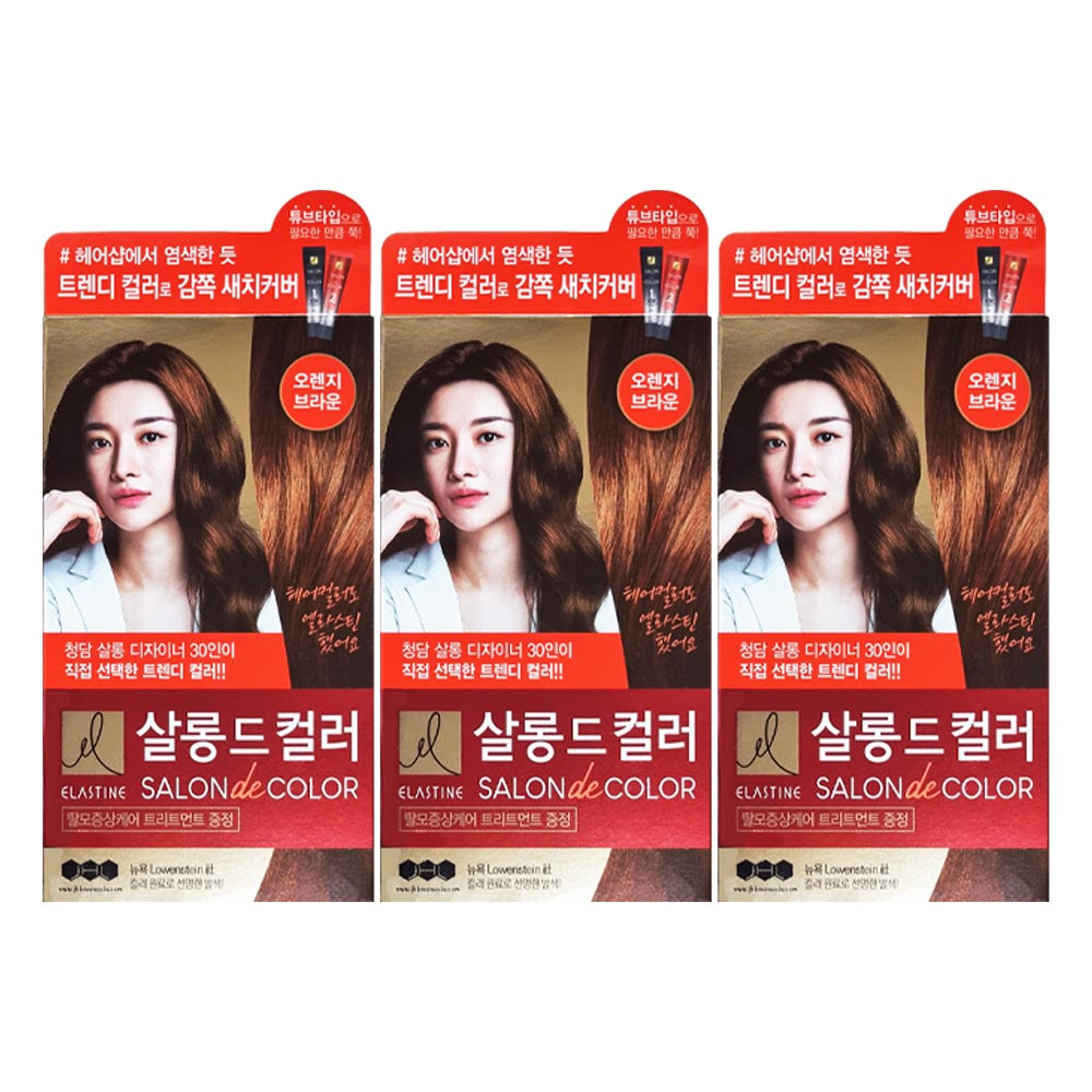 엘지 엘라스틴 염색약 살롱드컬러 오렌지브라운 X 3개 : 더조은유통8667