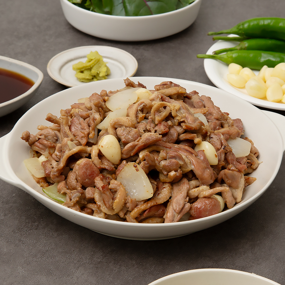 가나안덕오리참숯불구이-반마리 야채반찬포함 : 가나안덕외식타운
