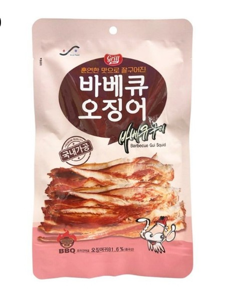 진주식품 바비큐 오징어 50gx5입 : egozigo