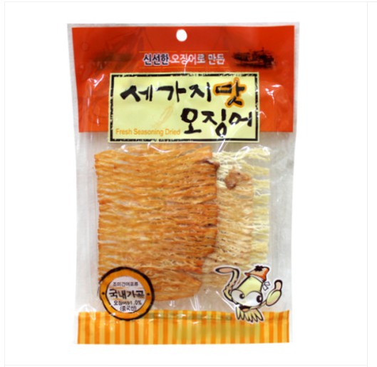 진주식품 세가지맛 오징어 70gx5입 : egozigo