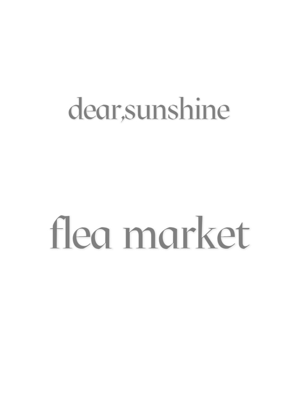 flea market : 디어선샤인