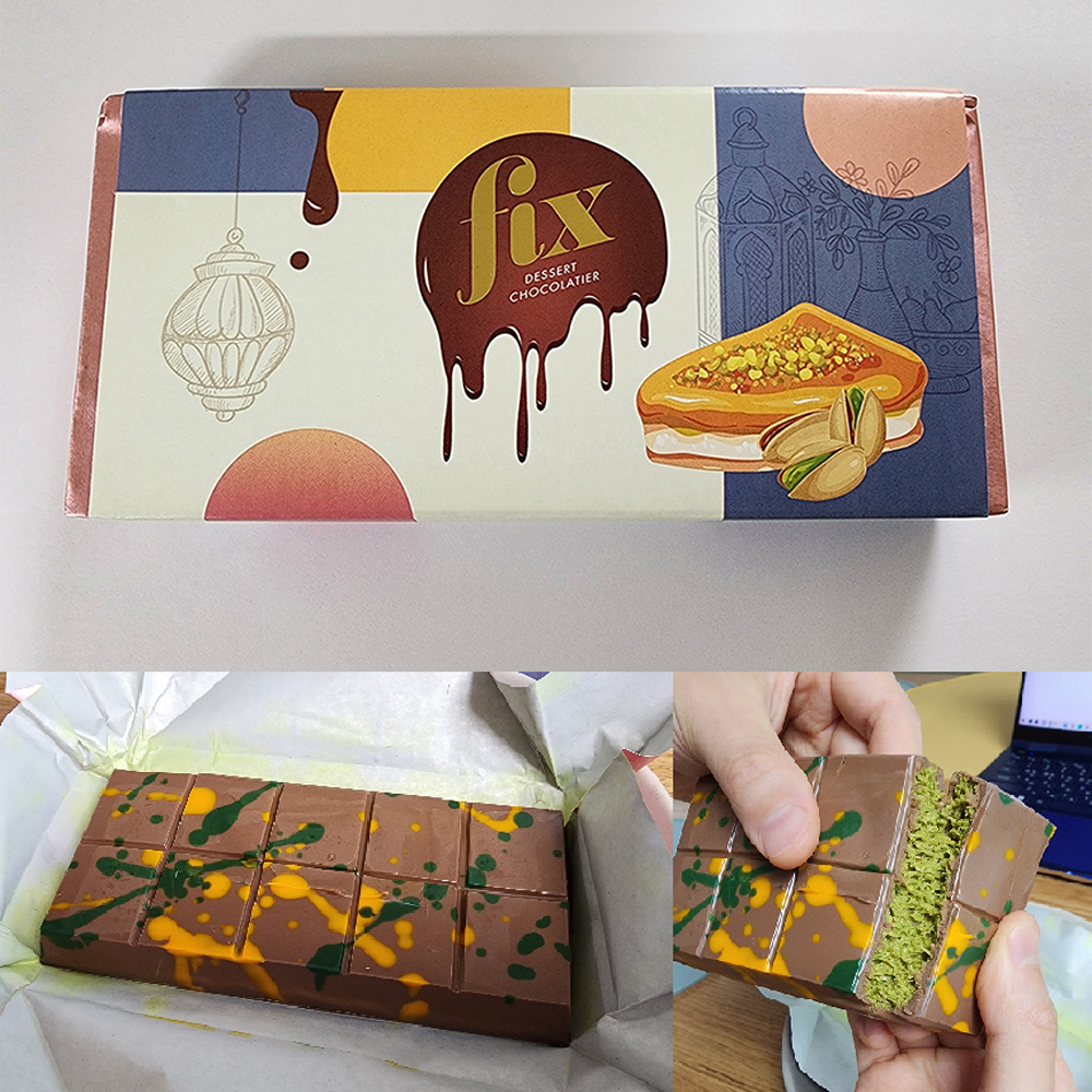 Dubai fix chocolate 두바이 픽스 초콜릿 피스타치오 Cant get Knafeh of it : 아우토 하우스