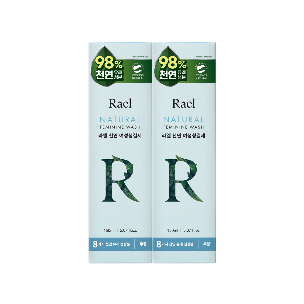라엘 8가지 천연 유래 전성분 라엘 천연 여성청결제 150ml, 2개 : Rael