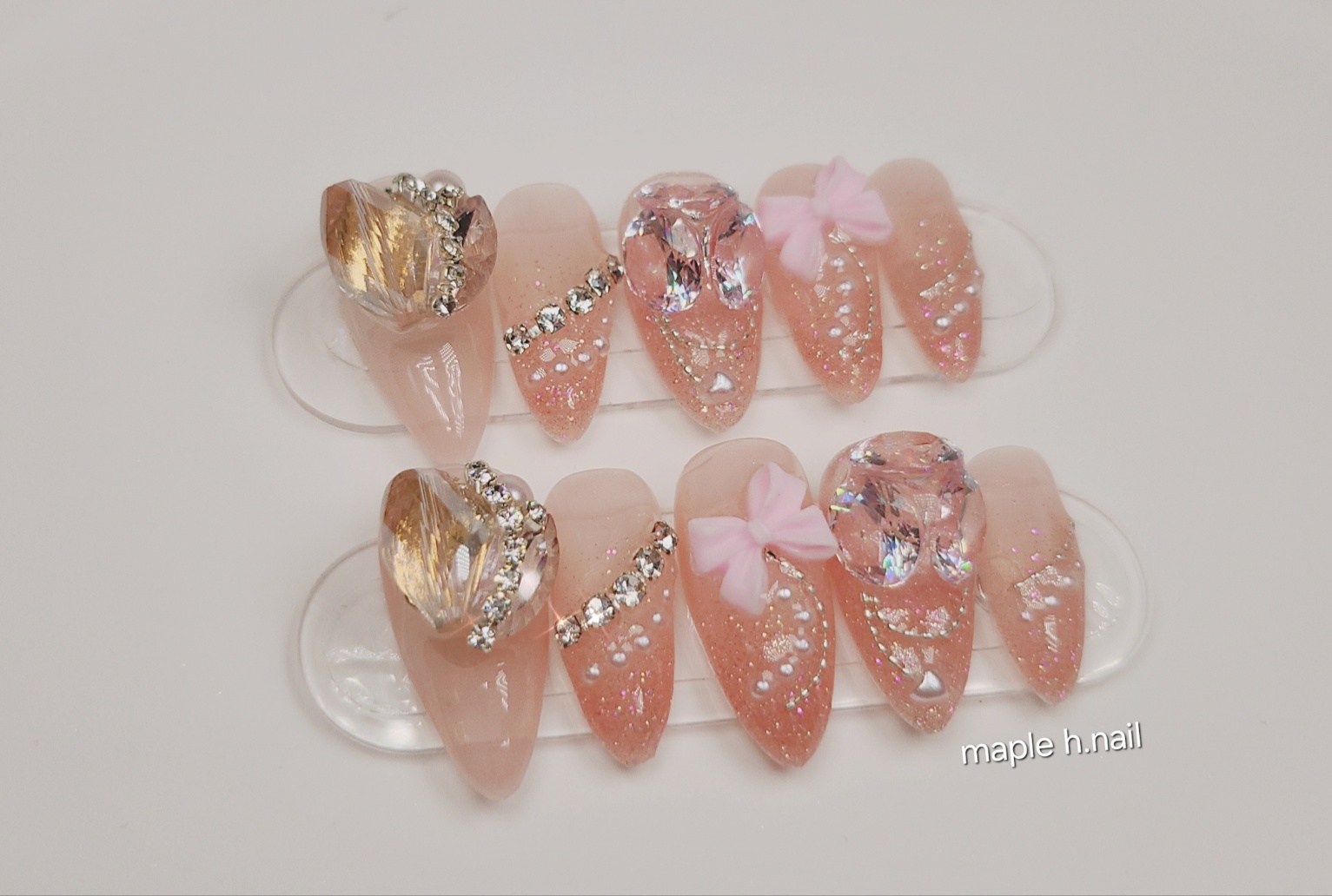 Maple h nail 수제네일팁 블링스톤네일 : maple h.nail