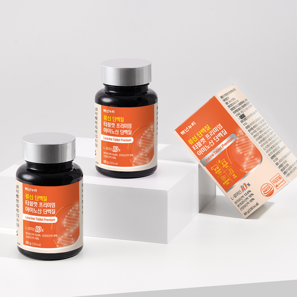 백년누리 류신 단백질 타블렛 프리미엄 아미노산 단백질 1000mg x 60정 2개월분 : TCG헬스케어
