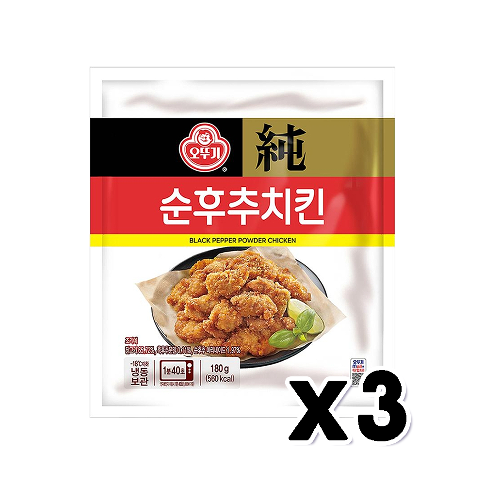 오뚜기 순후추치킨 즉석간편조리 180g x 3개 : 블리스원샵