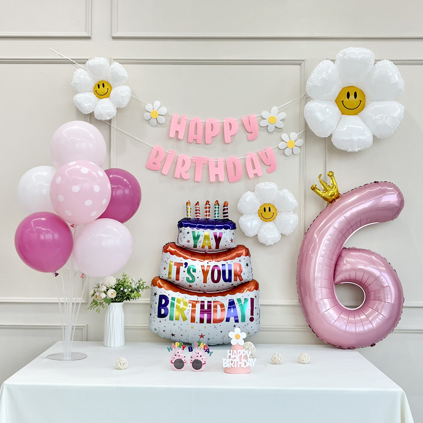 왕관숫자풍선 대 핑크 9 생일파티 기념일이벤트 : 연지마켓19
