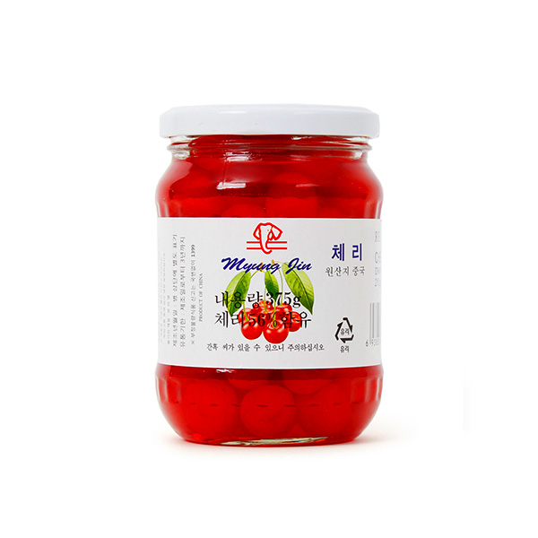 명진 마라시노 레드체리 꼭지체리 375g 칵테일체리 칵테일장식 칵테일가니쉬체리 마라스키노체리 칵테일재료 : 글라스킹