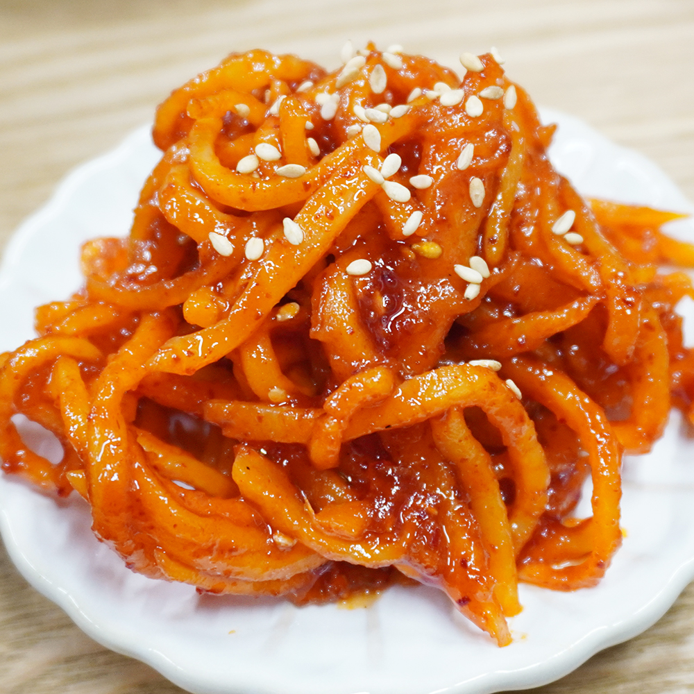 오징어채무침(진미) 1kg 양념 잘베인 부드런운 진미채 : 건영푸드