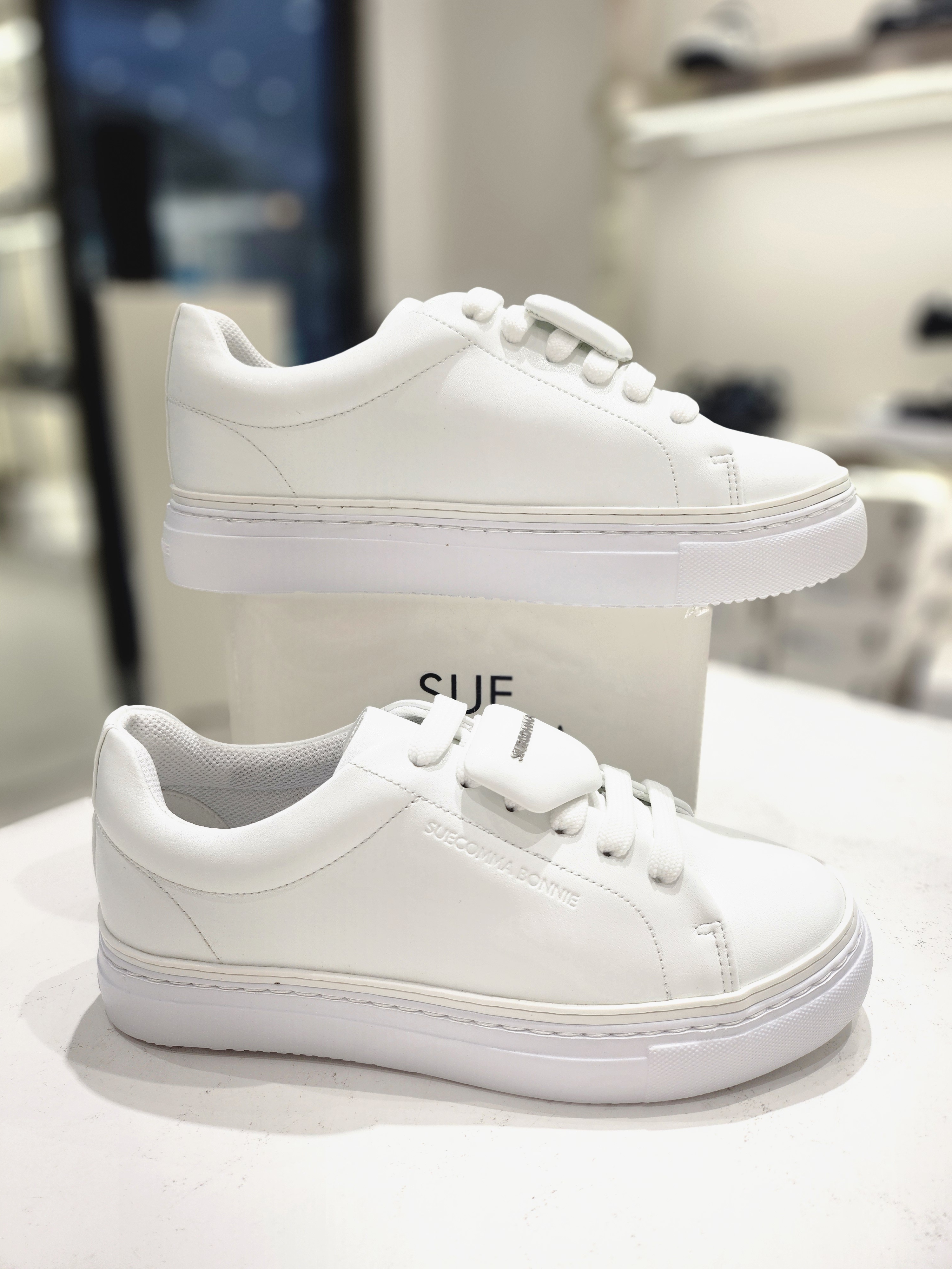 슈콤마보니 폴리곤 DG4DA23503WHT 3cm 화이트 스니커즈 : 롯데동부산 슈콤마보니